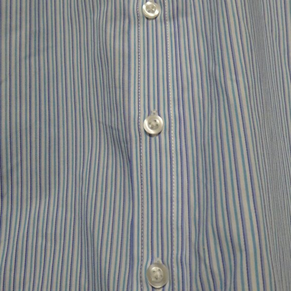 ANDREW FEZZA, size 12, striped button down dress shirt, GUC - Picture 9 of 16